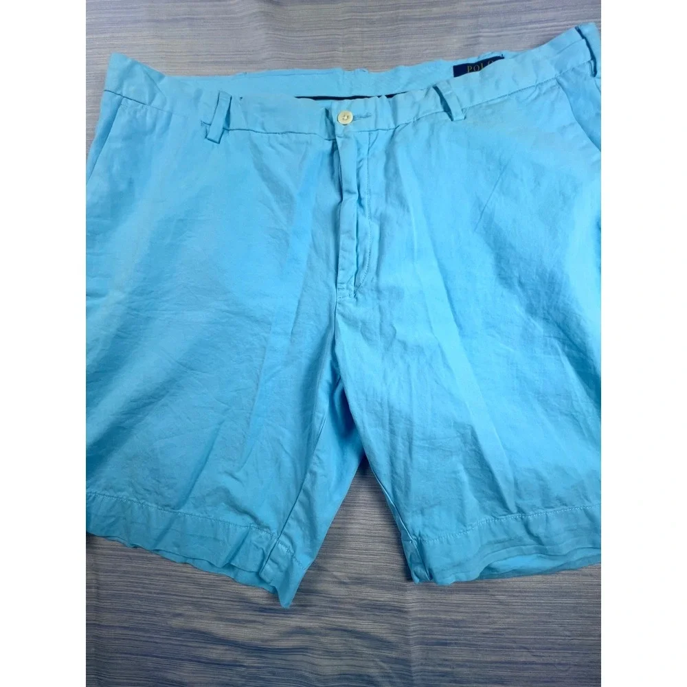 Polo Ralph Lauren Mens Classic Fit Chino Shorts 40 SkyBlue Cotton Twill 9 Inseam